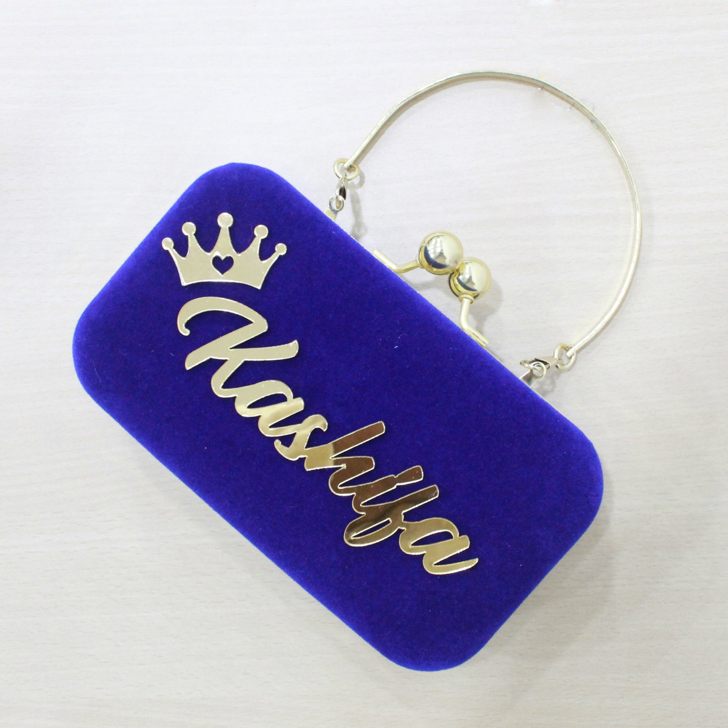 MaFs Portrait Caricature Personalised customized BLUE Clutch Bag