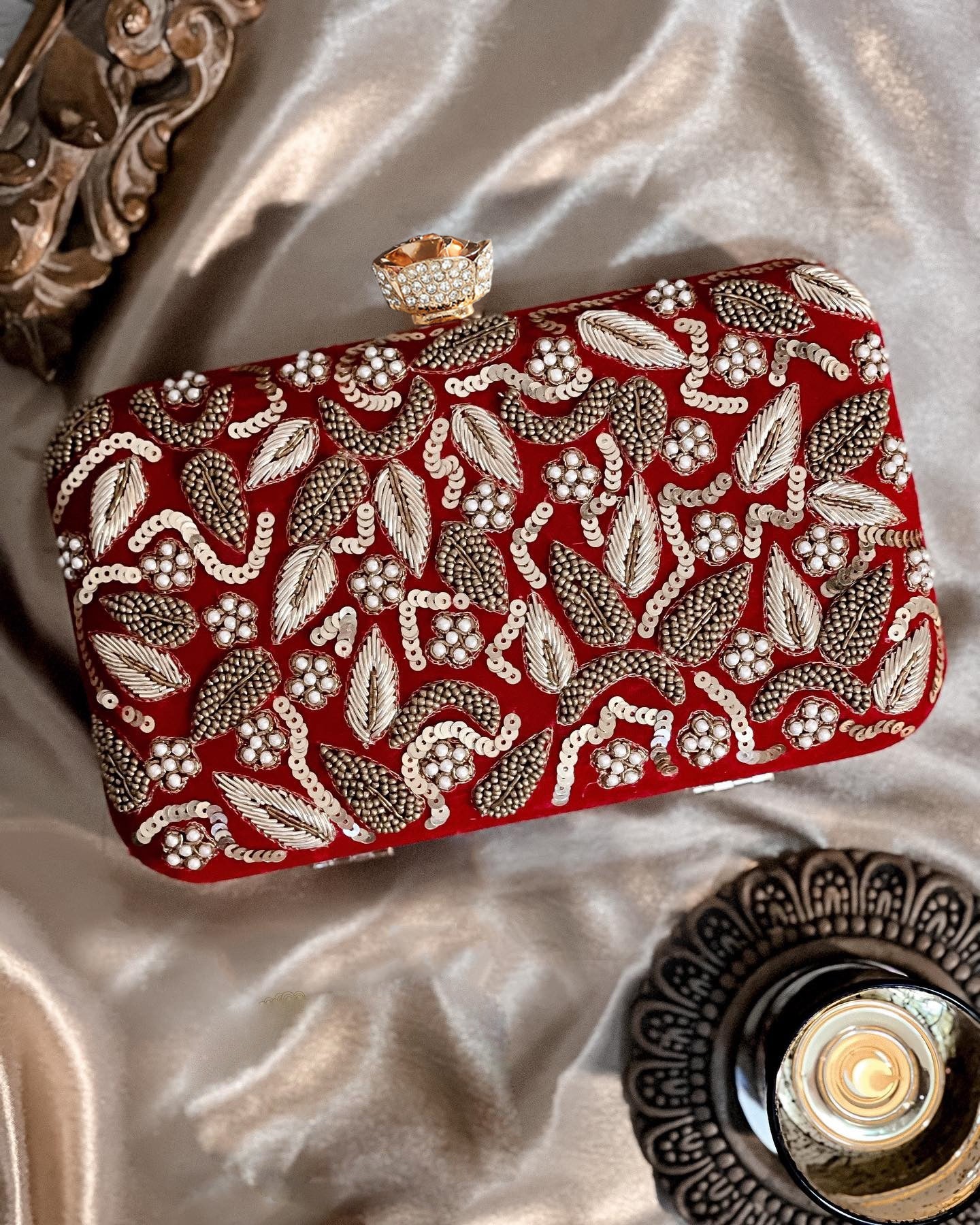 MaFs Unique & Stylish Embroidered Women Clutches
