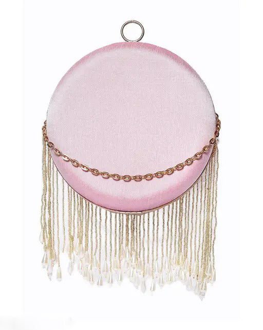 MaFs Embroidery Round Shape Women Clutches