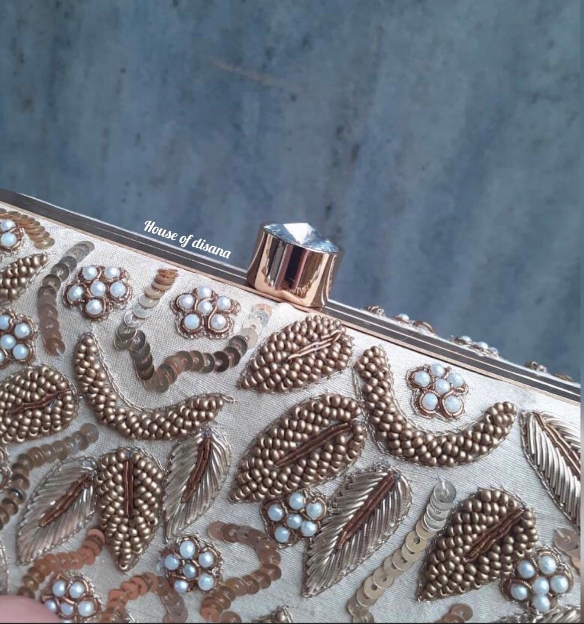 Mafs Customize Embroidery Box Name Clutch (Both Side Emb.)