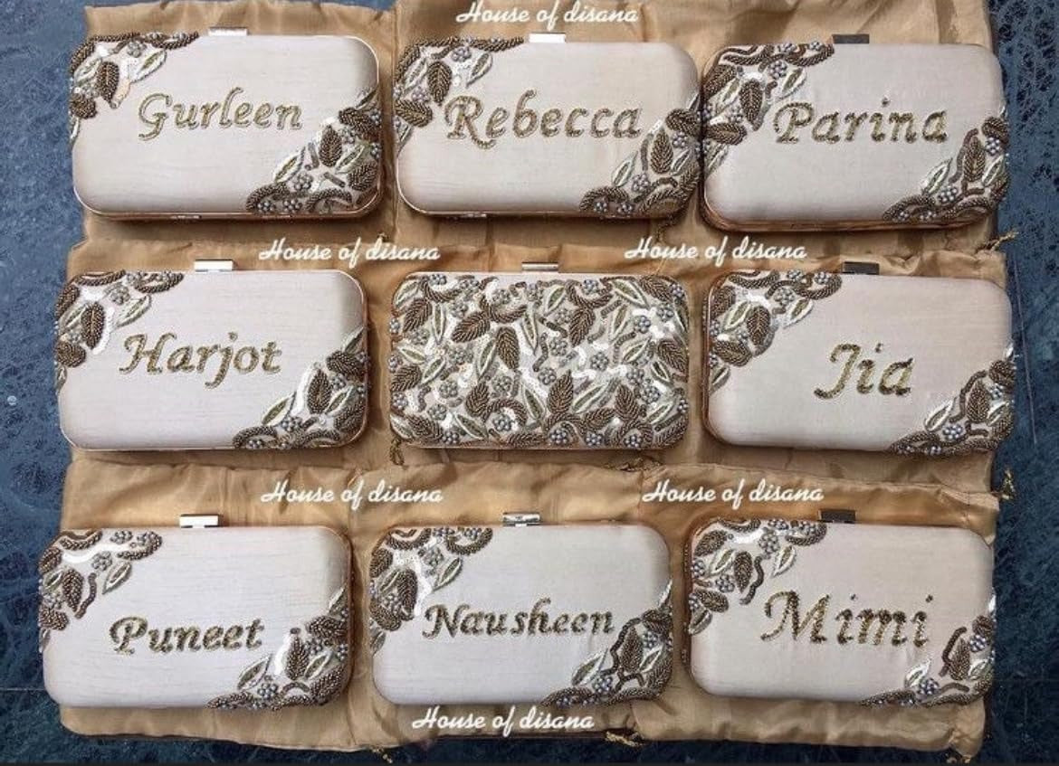 Mafs Customize Embroidery Box Name Clutch (Both Side Emb.)