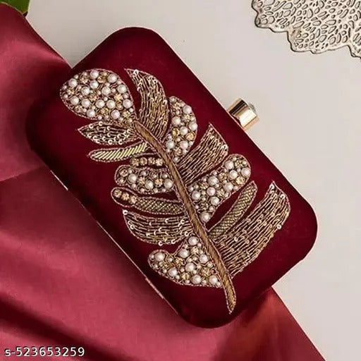 MaFs Embroiered Party Wear Clutches for Girl's