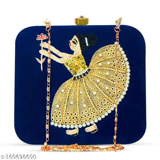 MaFs Embroidered Doll Cluthe For Girls/women.