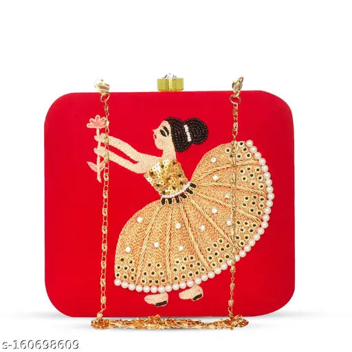 MaFs Embroidered Doll Cluthe For Girls/women.