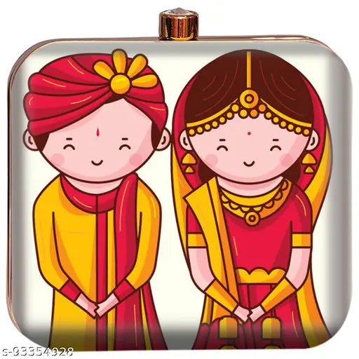 MaFs Pretty Printed Box Clutche Bags For Girls/Women.