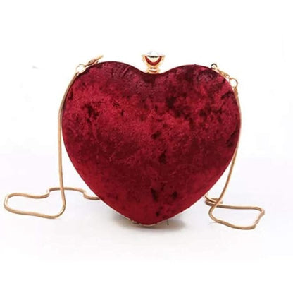 MaFs Embroidered Heart Box Clutch for Women/Girls