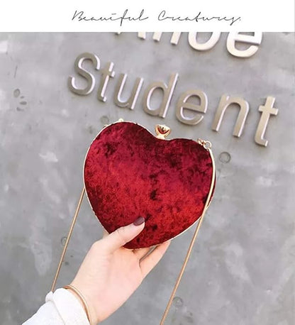 MaFs Embroidered Heart Box Clutch for Women/Girls