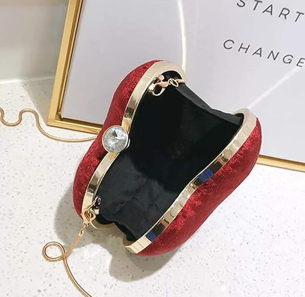 MaFs Embroidered Heart Box Clutch for Women/Girls