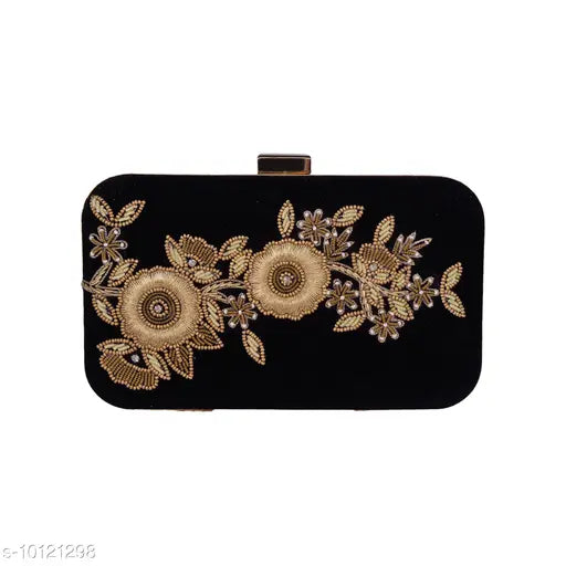 MaFs Trendy Embroidered Women/Girls Clutche