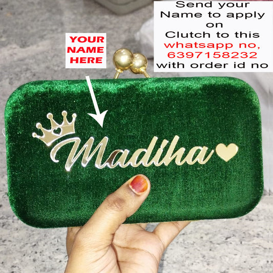 MaFs Portrait Caricature Personalised customized GREEN Clutch Bag