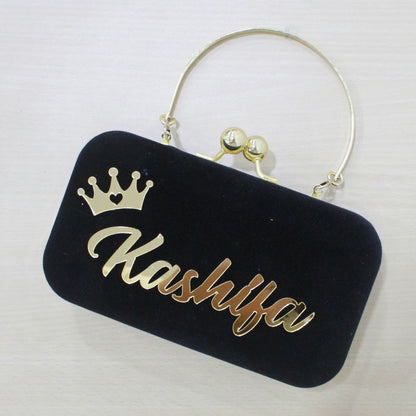 MaFs Portrait Caricature Personalised customized BLACK Clutch Bag