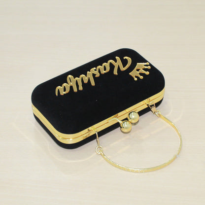 MaFs Portrait Caricature Personalised customized BLACK Clutch Bag
