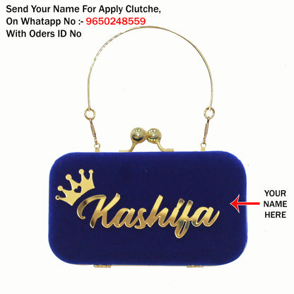 MaFs Portrait Caricature Personalised customized BLUE Clutch Bag
