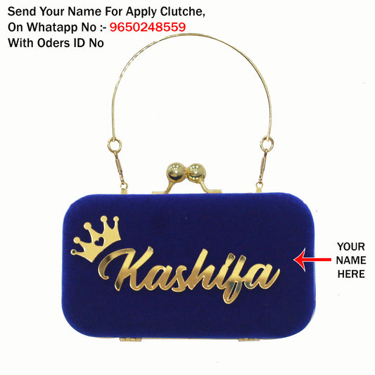MaFs Portrait Caricature Personalised customized BLUE Clutch Bag