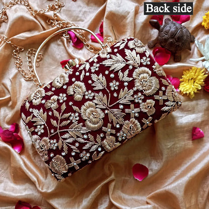 MaFs Embroidery Customized Bridal Clutch