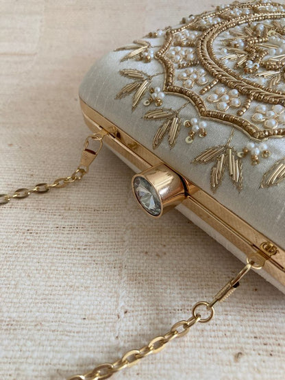 MaFs Emb Thali Square Clutch for Women