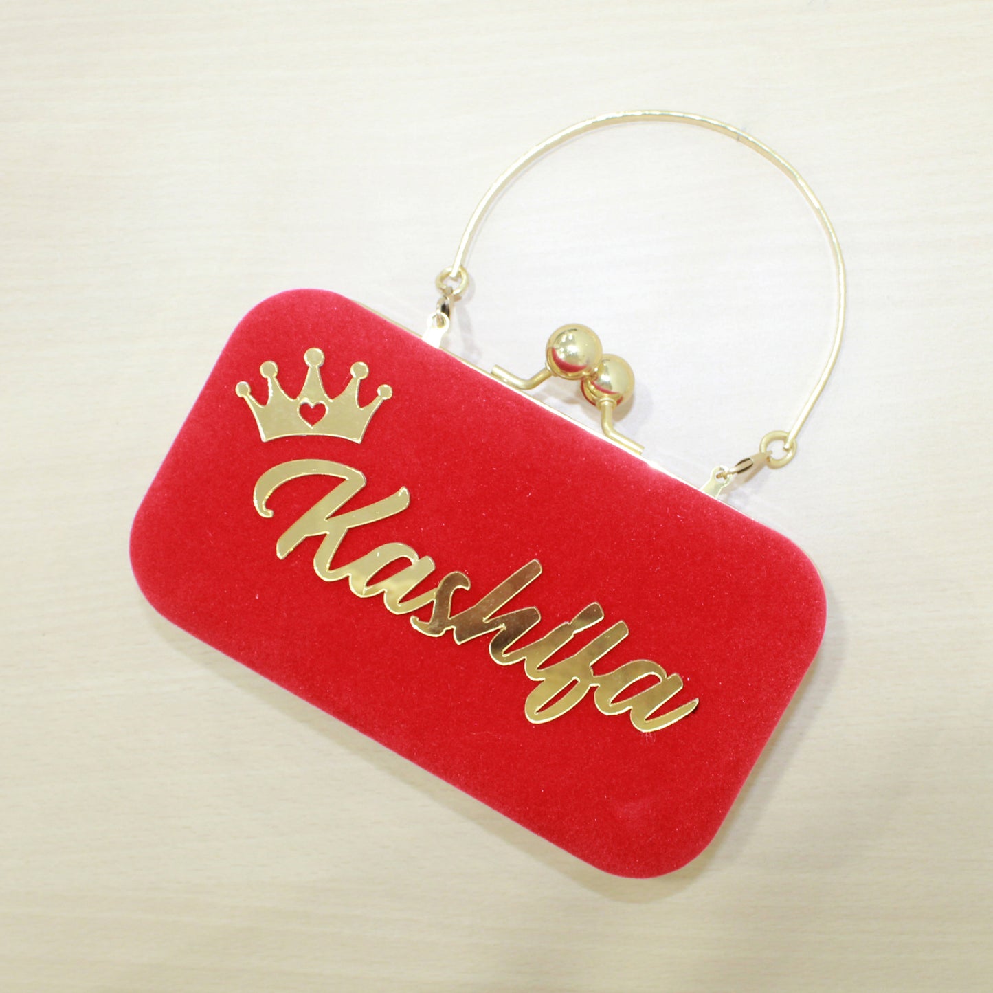 MaFs Portrait Caricature Personalised customized RED Clutch Bag