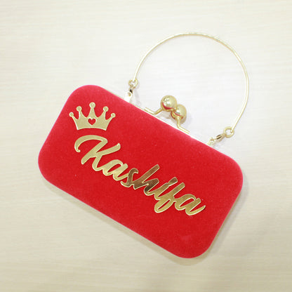MaFs Portrait Caricature Personalised customized RED Clutch Bag