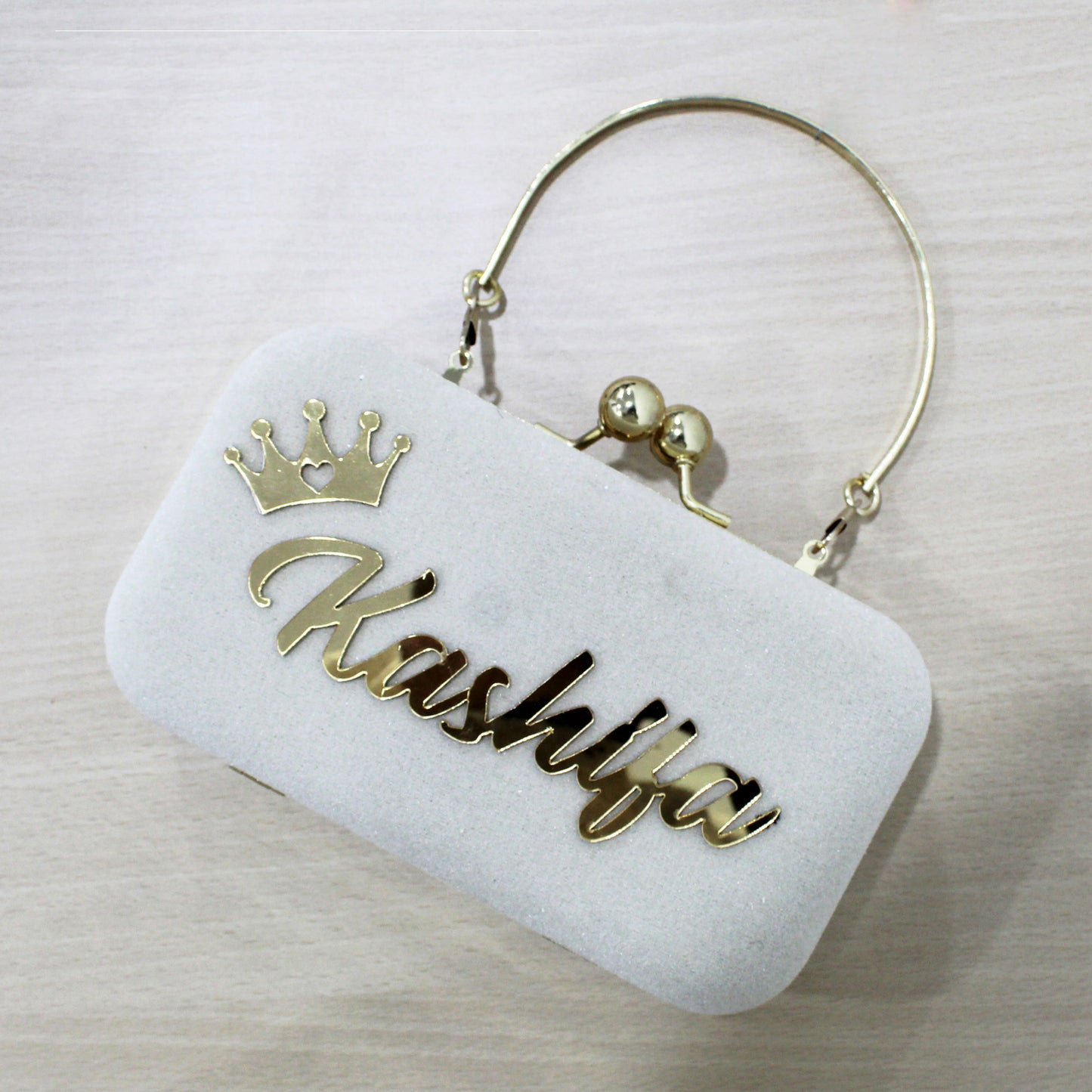 MaFs Portrait Caricature Personalised customized Golden Clutch Bag