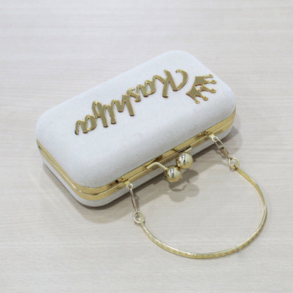 MaFs Portrait Caricature Personalised customized Golden Clutch Bag