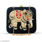 MaFs Embroidery Clutch bag for Women, Girls (Elephant)