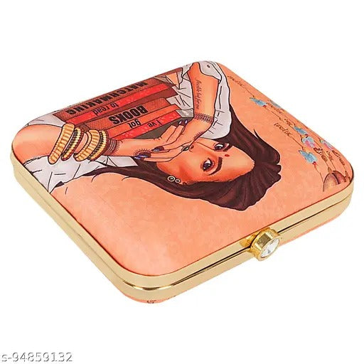 MaFs Printed Box Clutch for Women, Girls