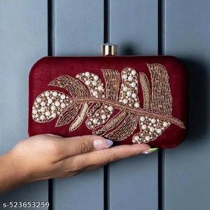 MaFs Embroiered Party Wear Clutches for Girl's