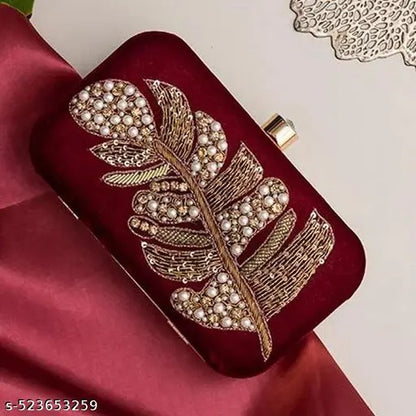 MaFs Embroiered Party Wear Clutches for Girl's