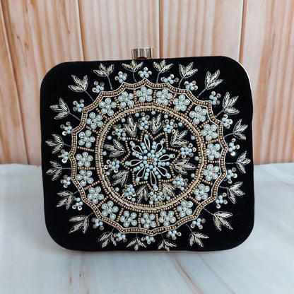 MaFs Emb Thali Square Clutch for Women