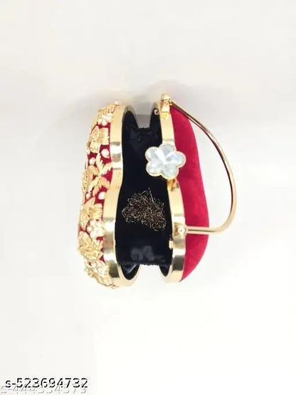 Mafs Customize Heart Shape Embroidery Clutch