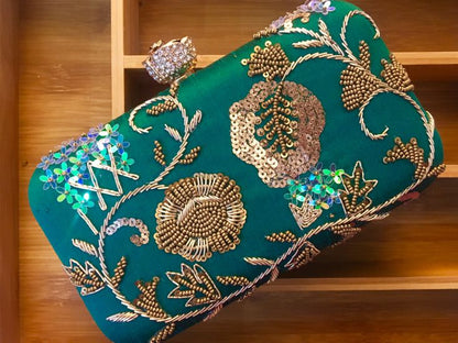 MaFs Embroidered Party Clutche For Women/Girls