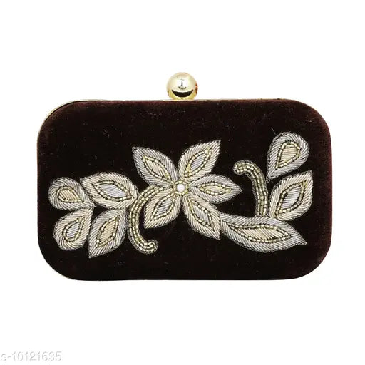 MaFs Women's Sequence Box Clutch for Wedding and Parties.