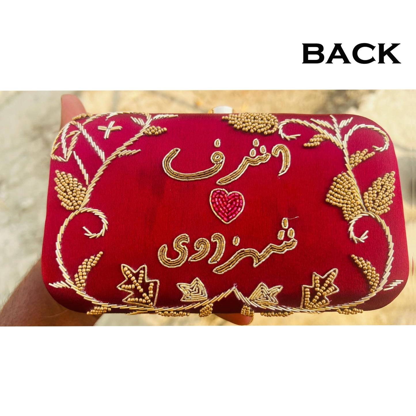 MaFs Customize Embroidery Name Clutch