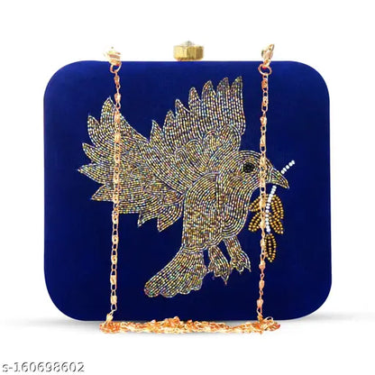 MaFs Embroidered Box Clutche Bag