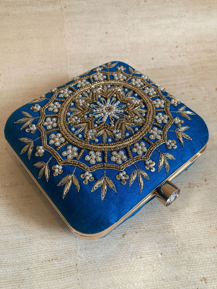 MaFs Emb Thali Square Clutch for Women
