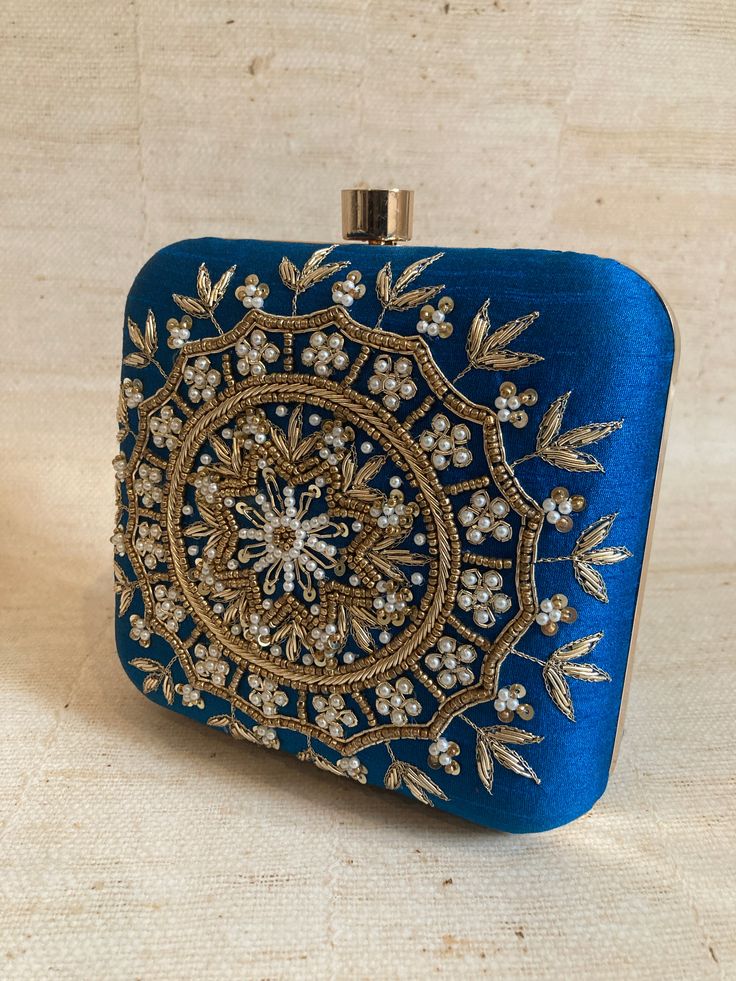 MaFs Emb Thali Square Clutch for Women