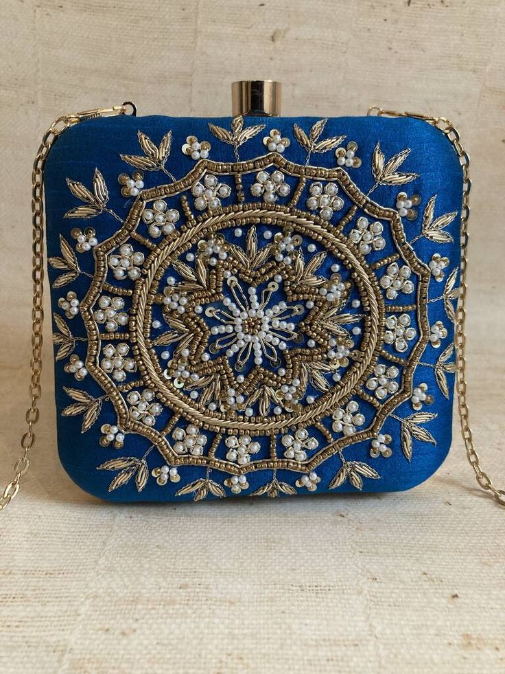 MaFs Emb Thali Square Clutch for Women
