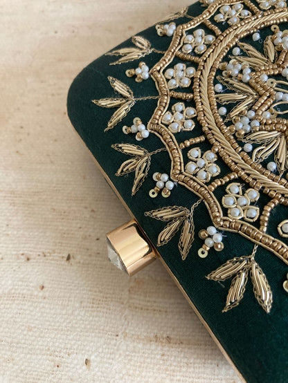 MaFs Emb Thali Square Clutch for Women