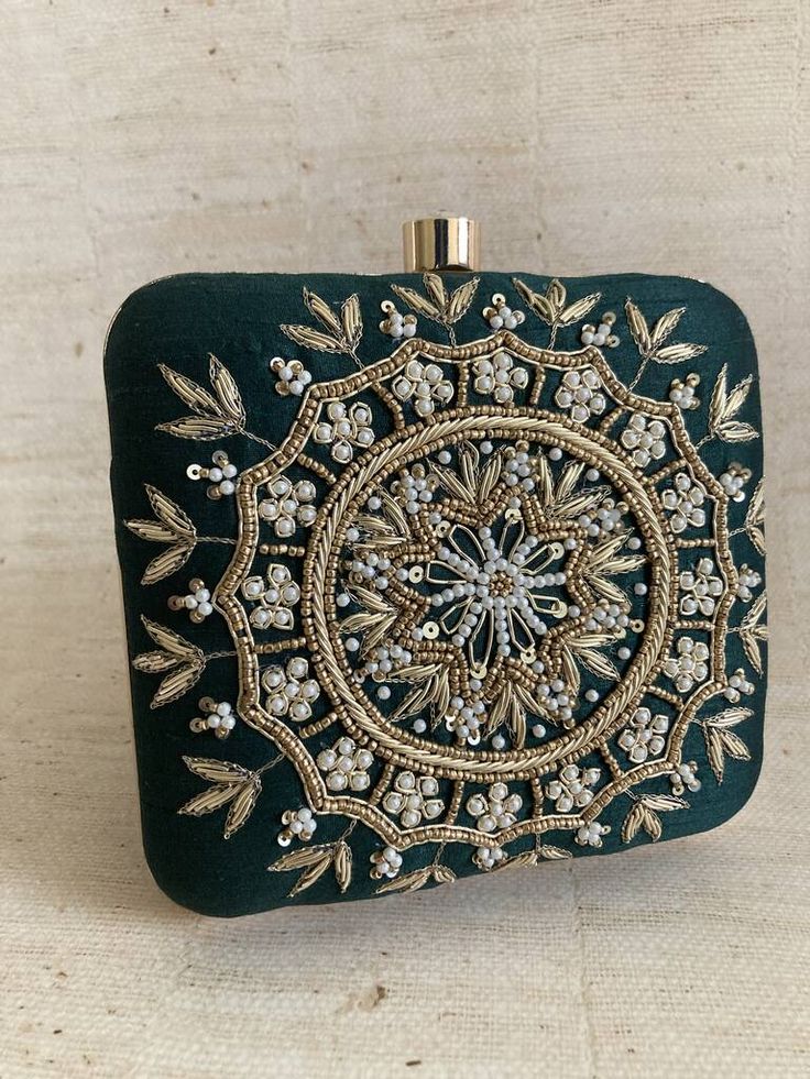 MaFs Emb Thali Square Clutch for Women