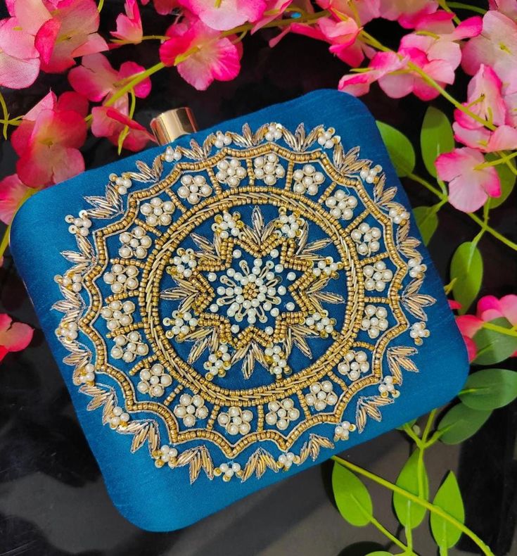 MaFs Emb Thali Square Clutch for Women