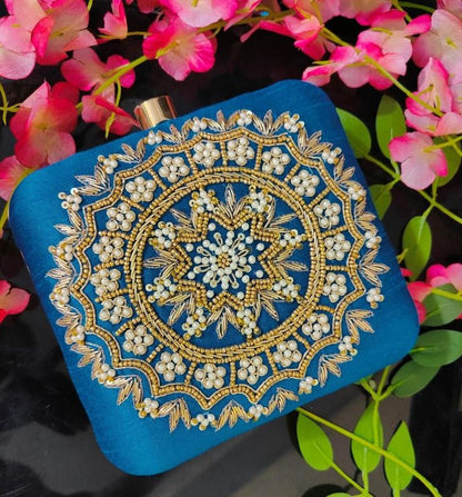 MaFs Emb Thali Square Clutch for Women