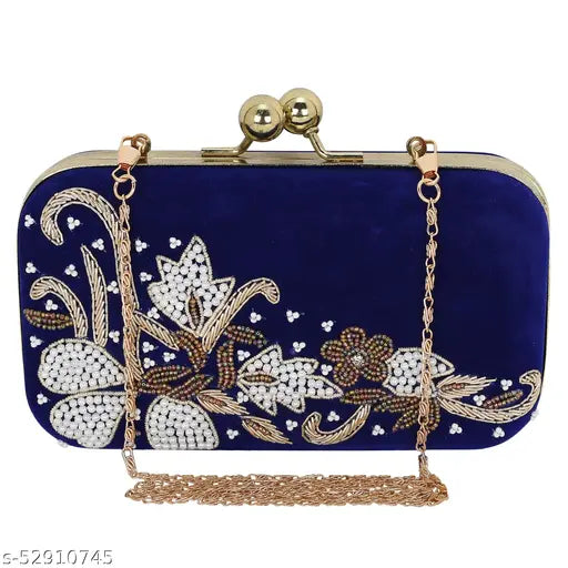 MaFs Embroidered Trendy And  Stylish Handmade Women Clutche