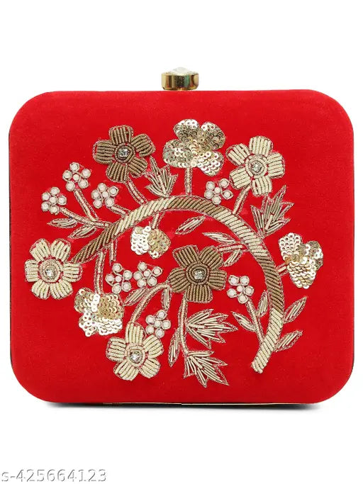 MaFs Trendy Bride Women's Velvet Clutch