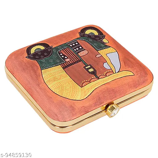 MaFs Printed Box Clutch For Women/Girls