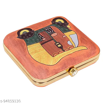 MaFs Printed Box Clutch For Women/Girls