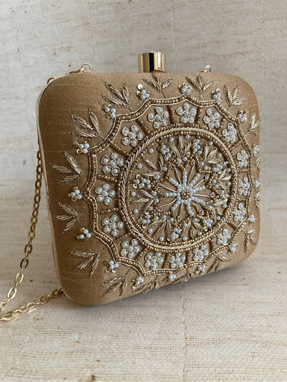 MaFs Emb Thali Square Clutch for Women