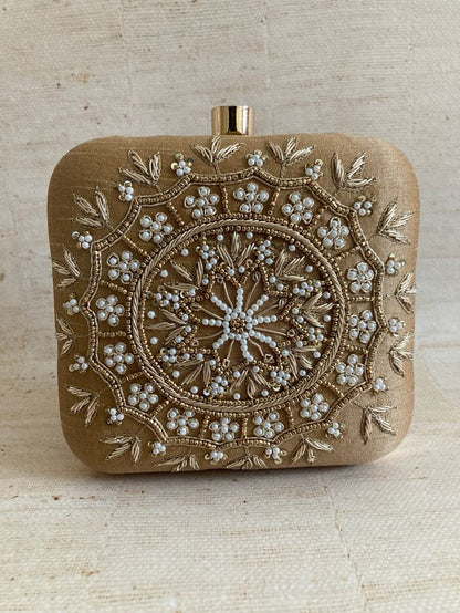 MaFs Emb Thali Square Clutch for Women