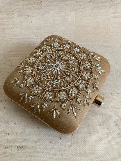 MaFs Emb Thali Square Clutch for Women