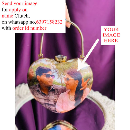 MaFs Portrait Caricature Personalised customized Clutch Bag (HEART SHAPE