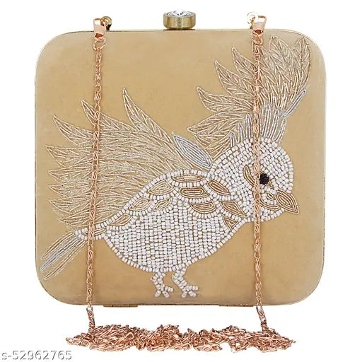 MaFs Fancy & Trendy Women Clutche With Embroideredry Work